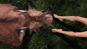 sarah and nanaki the wolf | full hd 1080p exclusive | sarah miller from the last of us by silico3d